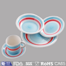 Precio barato de cerámica vidriada Platos y tazas